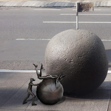 A Little Time to Play Ball (Bronze Sculpture)