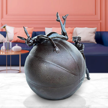 A Little Time to Play Ball (Bronze Sculpture)