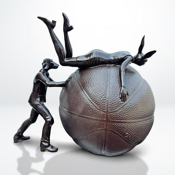 A Little Time to Play Ball (Bronze Sculpture)