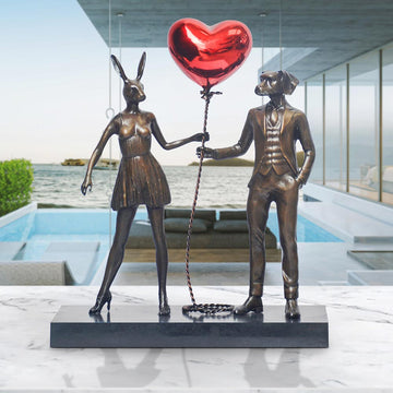 Balloon Lovers (Bronze Sculpture)