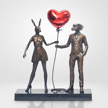 Balloon Lovers (Bronze Sculpture)