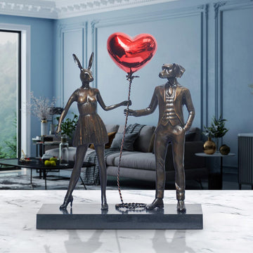Balloon Lovers (Bronze Sculpture)