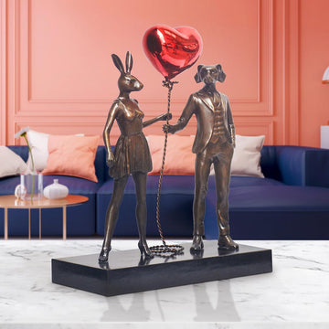 Balloon Lovers (Bronze Sculpture)