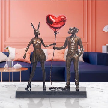 Balloon Lovers (Bronze Sculpture)