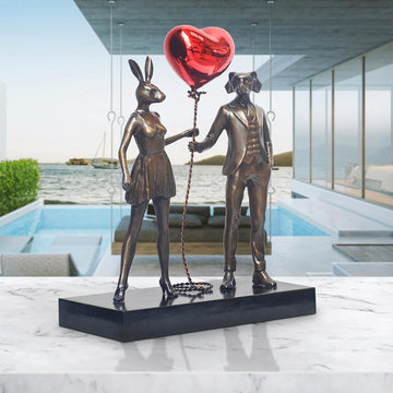 Balloon Lovers (Bronze Sculpture)