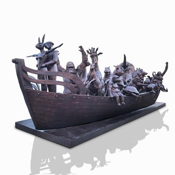 Wildlife Wonder Boat (Bronze Sculpture)