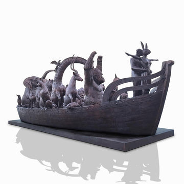 Wildlife Wonder Boat (Bronze Sculpture)