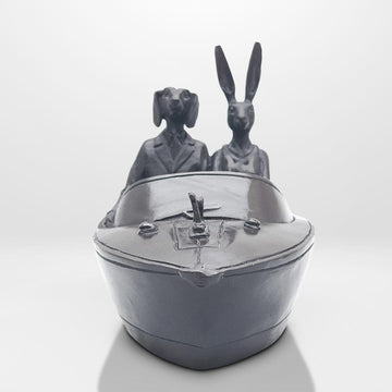 Their Hearts Raced at Sea (Bronze Sculpture, Miniature)