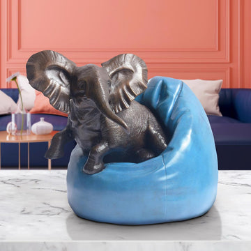 Beanbag Elephant (Bronze Sculpture, Small)
