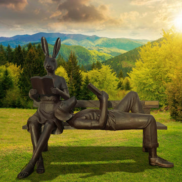 They Enjoyed the Quiet Time (Bronze Sculpture)