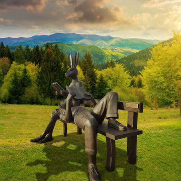 They Enjoyed the Quiet Time (Bronze Sculpture)