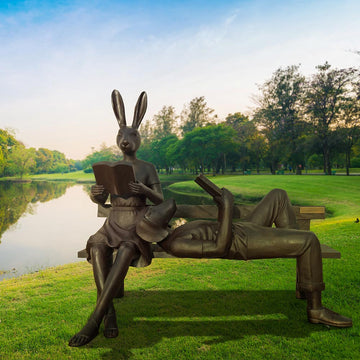 They Enjoyed the Quiet Time (Bronze Sculpture)