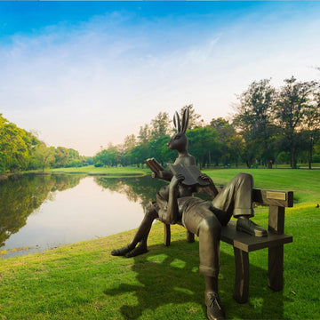 They Enjoyed the Quiet Time (Bronze Sculpture)