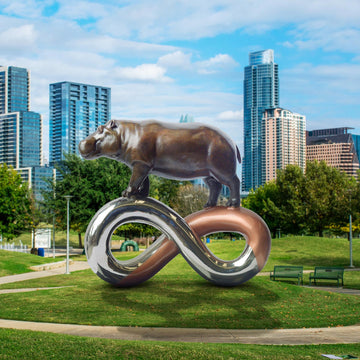 Big Hippo Infinity (Bronze Sculpture)