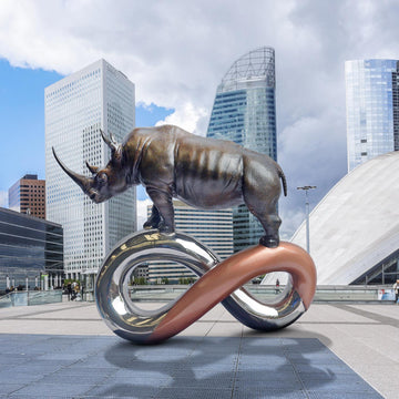 Big Rhino Infinity (Bronze Sculpture)