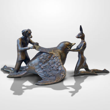 A Little Help From Friends (Bronze Sculpture)