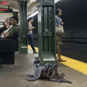 A Little Help From Friends (Bronze Sculpture)