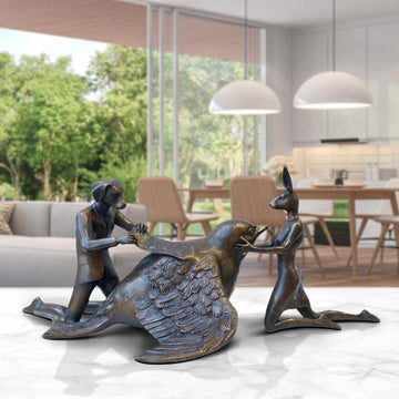 A Little Help From Friends (Bronze Sculpture)