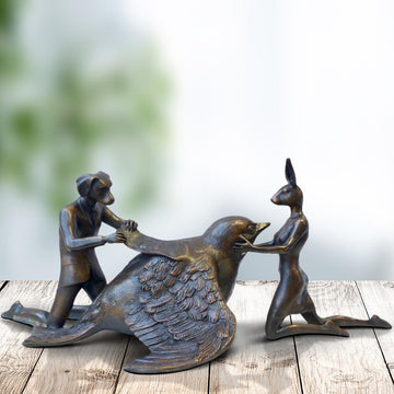 A Little Help From Friends (Bronze Sculpture)