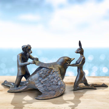 A Little Help From Friends (Bronze Sculpture)