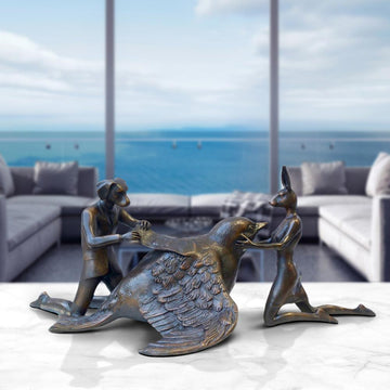 A Little Help From Friends (Bronze Sculpture)