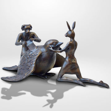 A Little Help From Friends (Bronze Sculpture)