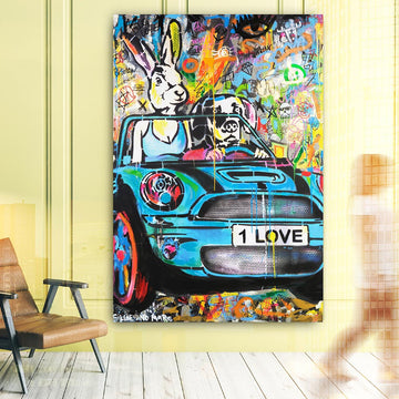 Blue Mini on a Monday (Original Painting)