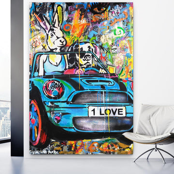 Blue Mini on a Monday (Original Painting)