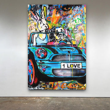 Blue Mini on a Monday (Original Painting)