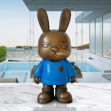 The Original Rabbitgirl of the Moonlit Blue (Bronze Sculpture, Small)