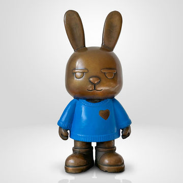 The Original Rabbitgirl of the Moonlit Blue (Bronze Sculpture, Small)