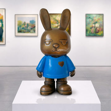 The Original Rabbitgirl of the Moonlit Blue (Bronze Sculpture, Small)