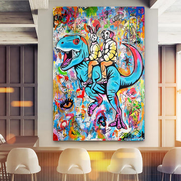 Blue T-Rex with Issues (Original Painting)