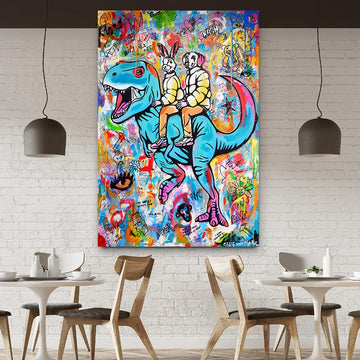 Blue T-Rex with Issues (Original Painting)