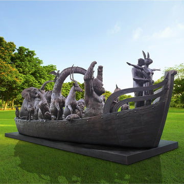 Wildlife Wonder Boat (Bronze Sculpture)