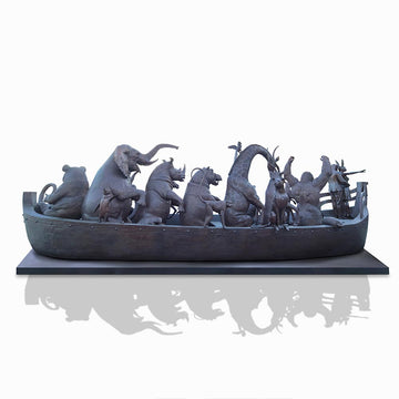 Wildlife Wonder Boat (Bronze Sculpture)
