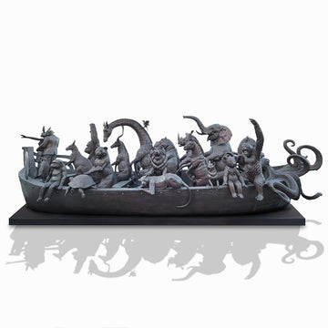Wildlife Wonder Boat (Bronze Sculpture)