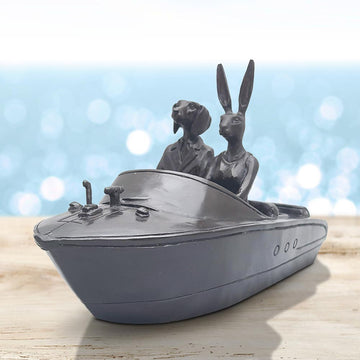 Their Hearts Raced at Sea (Bronze Sculpture, Miniature)