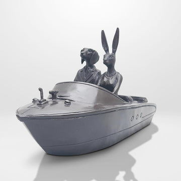 Their Hearts Raced at Sea (Bronze Sculpture, Miniature)