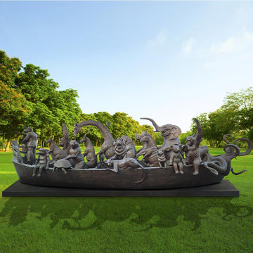 Wildlife Wonder Boat (Bronze Sculpture)