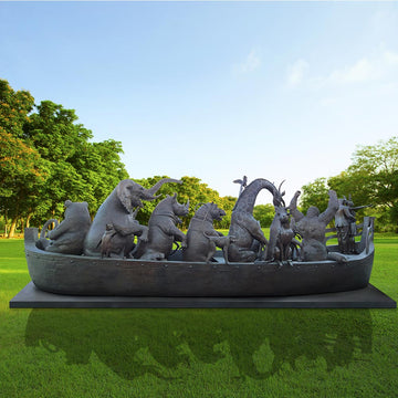 Wildlife Wonder Boat (Bronze Sculpture)