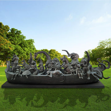 Wildlife Wonder Boat (Bronze Sculpture)