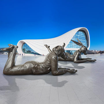 Dogman Had the Whole World in His Hands (Bronze Sculpture)
