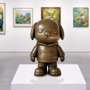 The Original Dogboy of the Bronze Glow (Bronze Sculpture, Small)