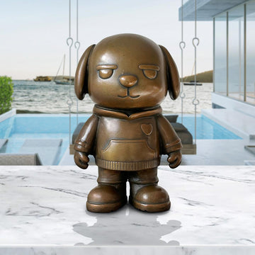 The Original Dogboy of the Bronze Glow (Bronze Sculpture, Small)