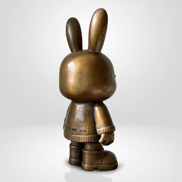 The Original Rabbitgirl of the Bronze Glow (Bronze Sculpture, Small)