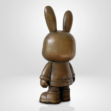 The Original Rabbitgirl of the Bronze Glow (Bronze Sculpture, Small)