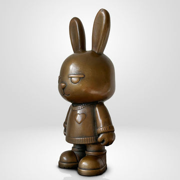 The Original Rabbitgirl of the Bronze Glow (Bronze Sculpture, Small)