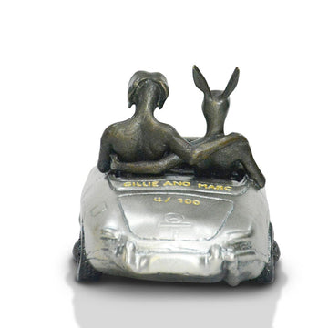 They Loved Driving in the Fast Lane (Bronze Sculpture, Miniature Collection)