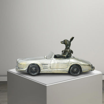 They Loved Driving in the Fast Lane (Bronze Sculpture, Miniature Collection)